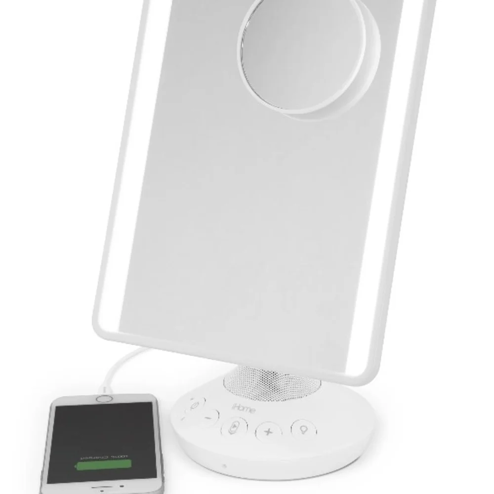 iHome White Bluetooth Vanity Mirror
